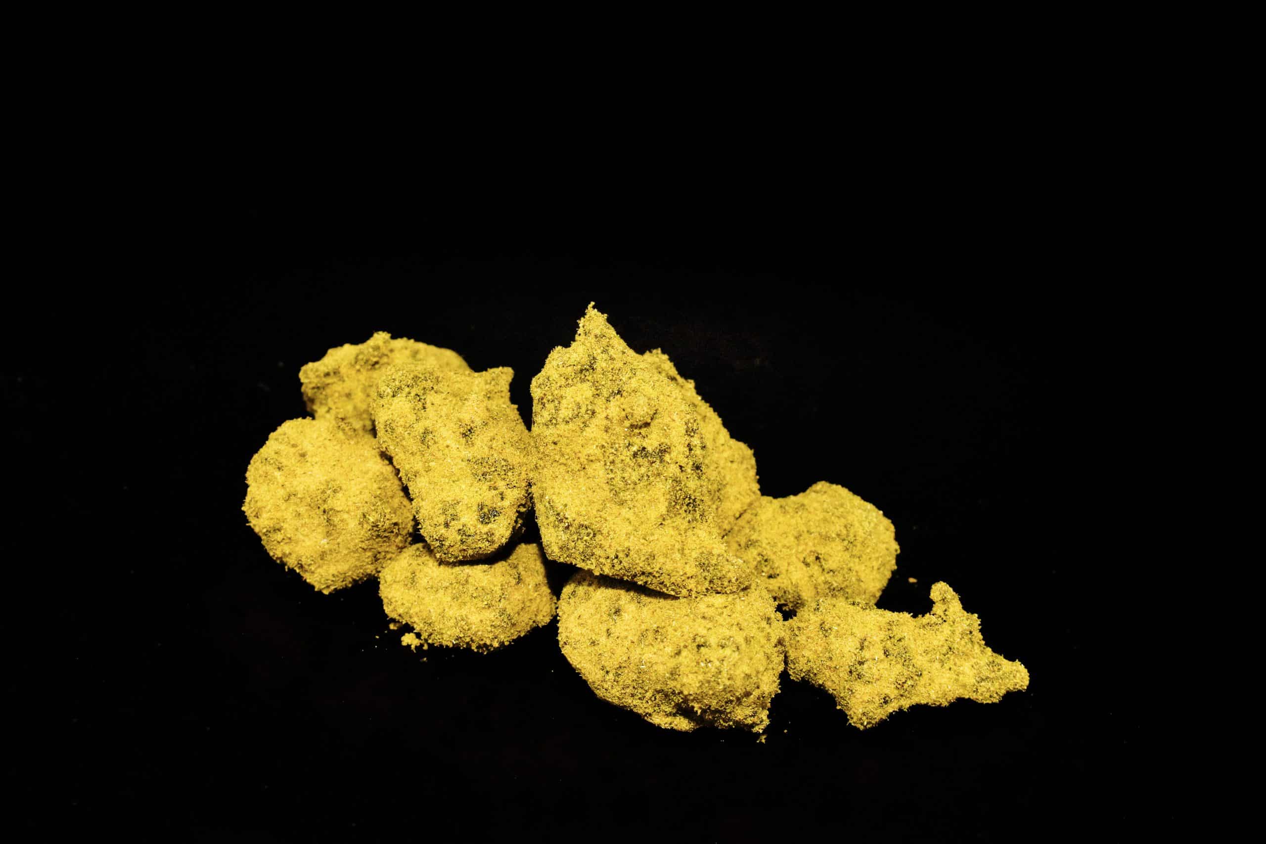 CBD Moon Rocks pile black background (Hurcann.com)